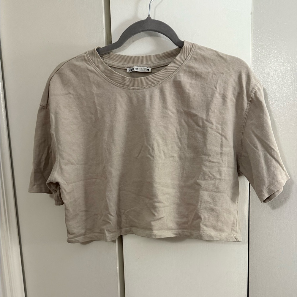 Zara Light Tan Knit Top